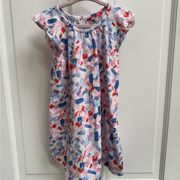 Joules 2T Girls Red White Blue Patriotic 4th of July Popsicle Short Sleeve Dres - Picture 1 of 6